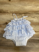 Little Me Tiered Ruffle Romper Blue sz 9m