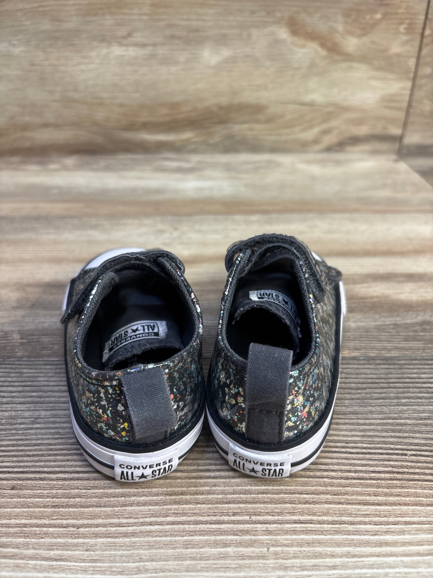 Converse Chuck Taylor All Star Sneakers Glittery Black sz 6c