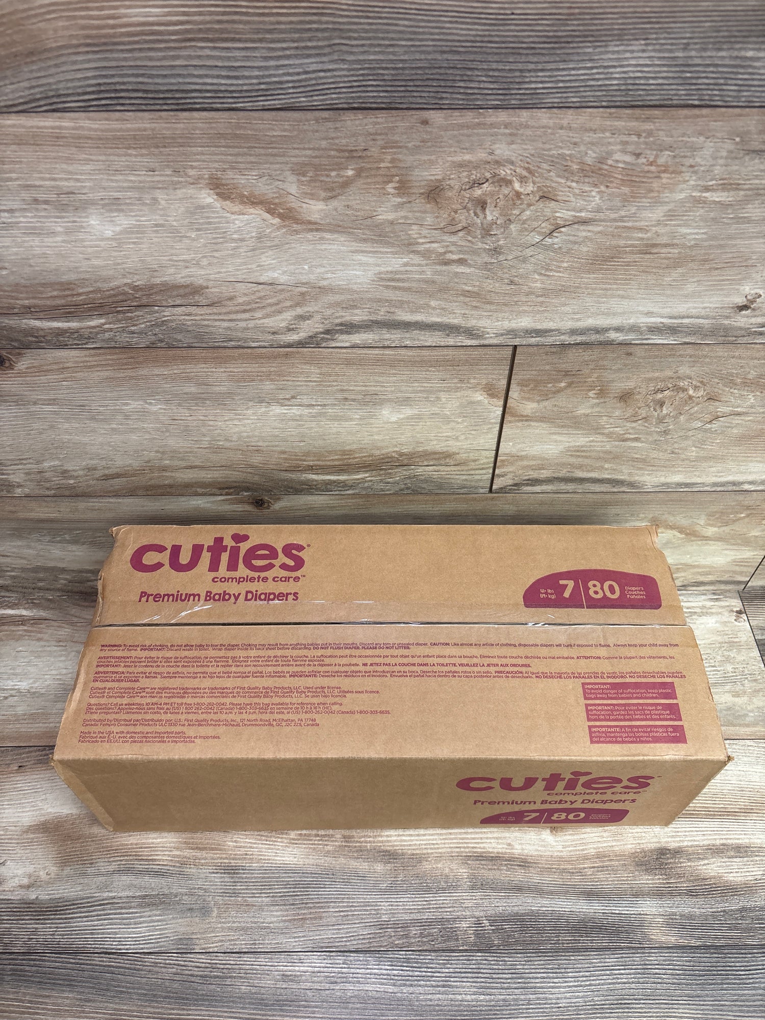 NEW Cuties Complete Care Premium Diapers Size 7 80ct