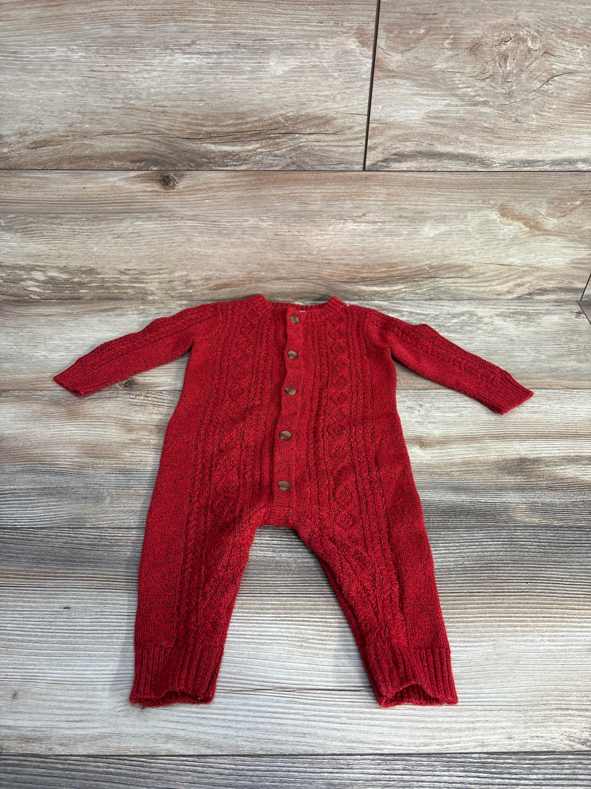 Old Navy Sweater Coverall Red sz 3-6m