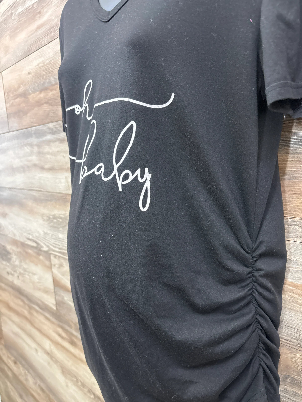 The Belly Boxes Oh Baby Maternity Shirt Black sz XL