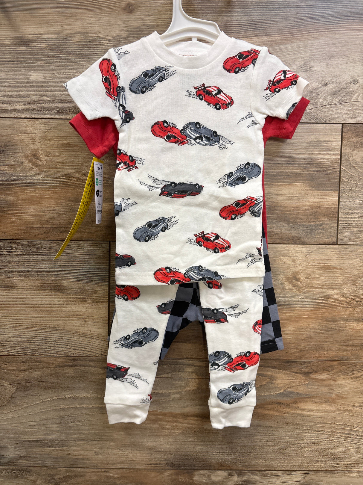 NEW Just One You Race Car 4pcs Pajama Set Red sz 12m