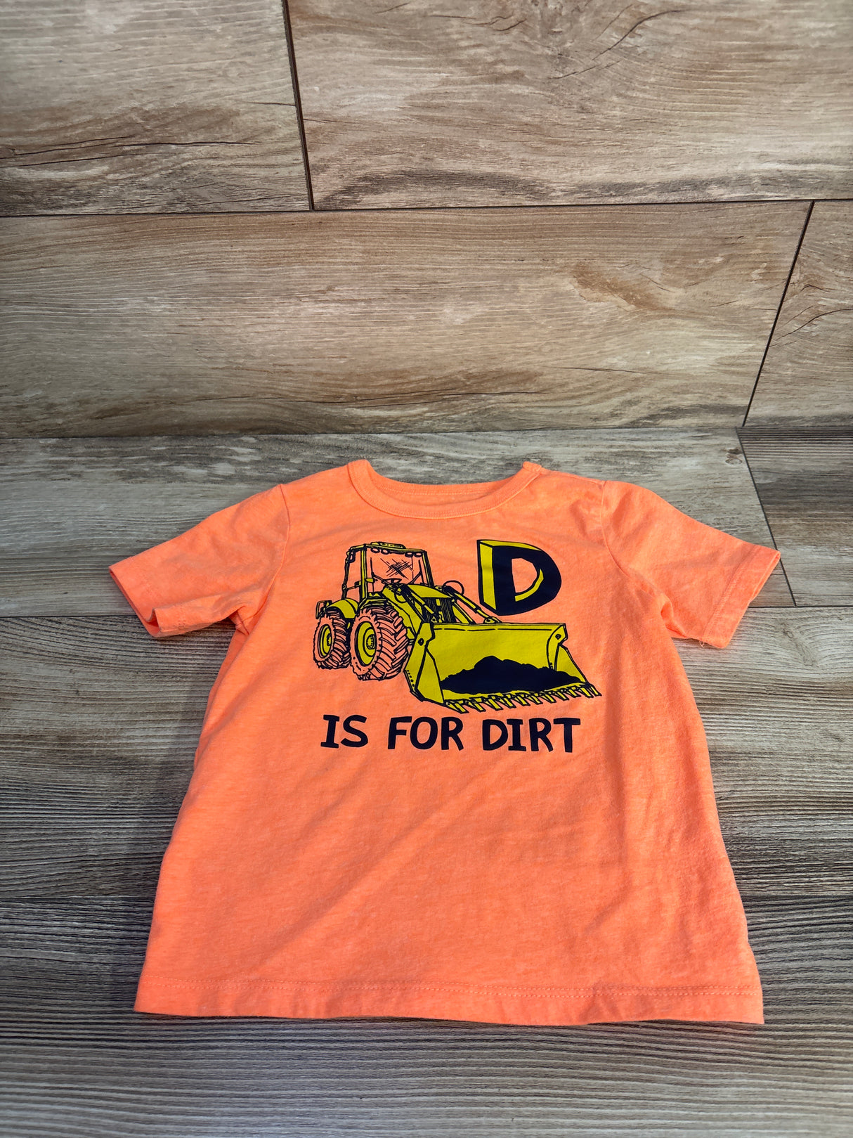 Children's Place D Is For Dirt Shirt Orange sz 3T