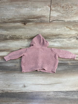 Old Navy Chunky Knit Hooded Sweater Pink sz 6-12m