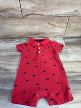 Carter's Polo Shortie Romper Red sz 24m
