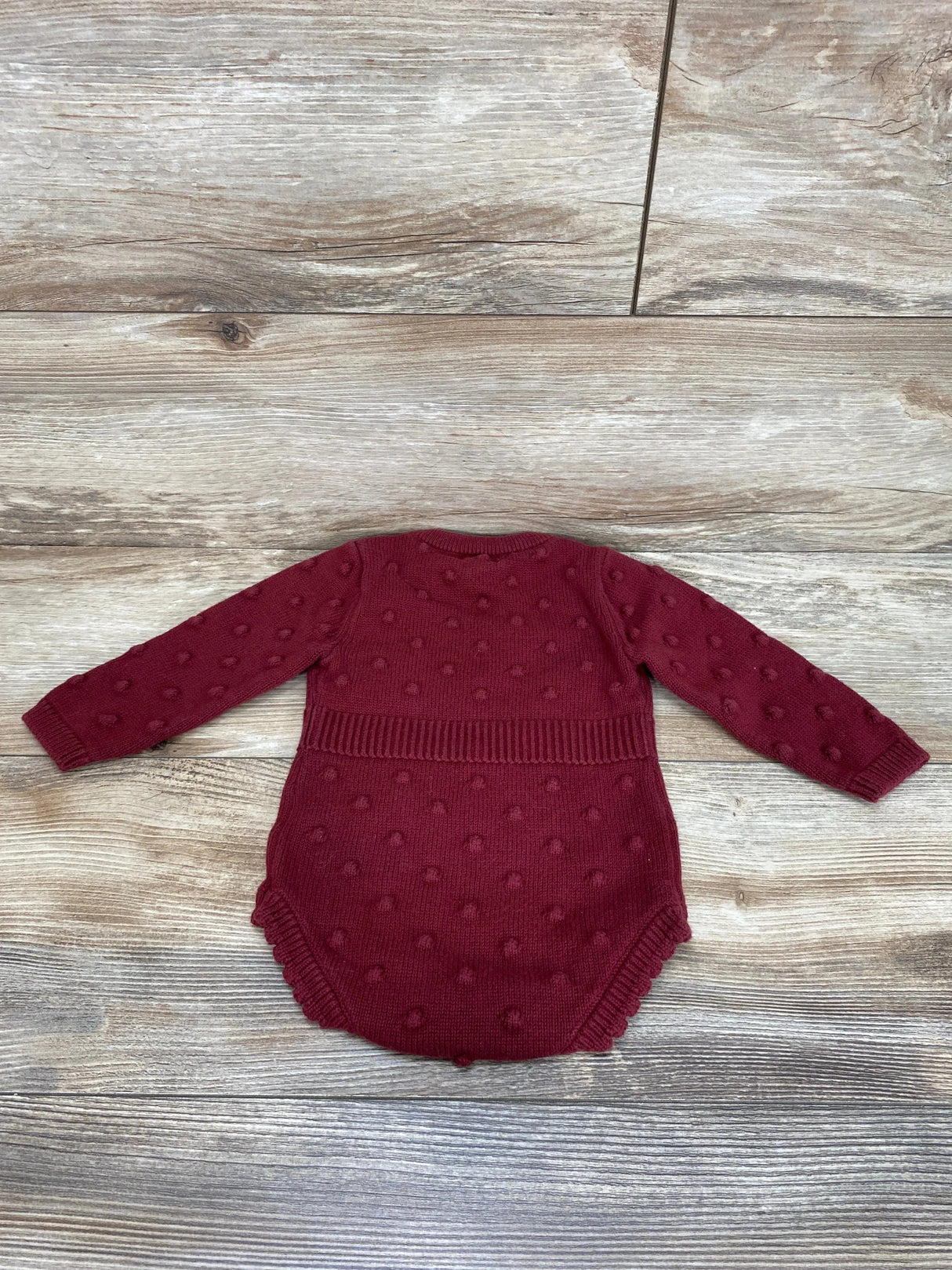 Carter's Bobble Sweater Romper Burgundy sz 6-9m