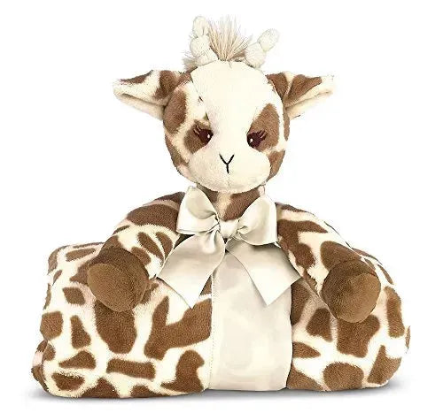 NEW Bearington Collection Baby Patches Cuddle Me Sleeper, Giraffe Security Blanket, 28.5" X 28.5"