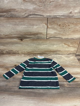 NEW Old Navy Striped Long Sleeve Shirt Green sz 12-18m