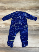 Carter's Shark Print Sleeper Blue sz 6m