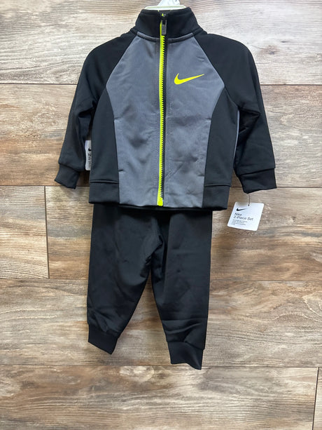 New Me n Mommy To Be 2-piece Nike tracksuit for baby size 12m in black and grey.