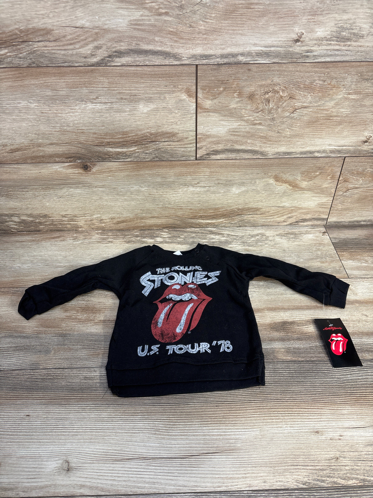 NEW The Rolling Stones Graphic Pull Over Sweater Black sz 18m