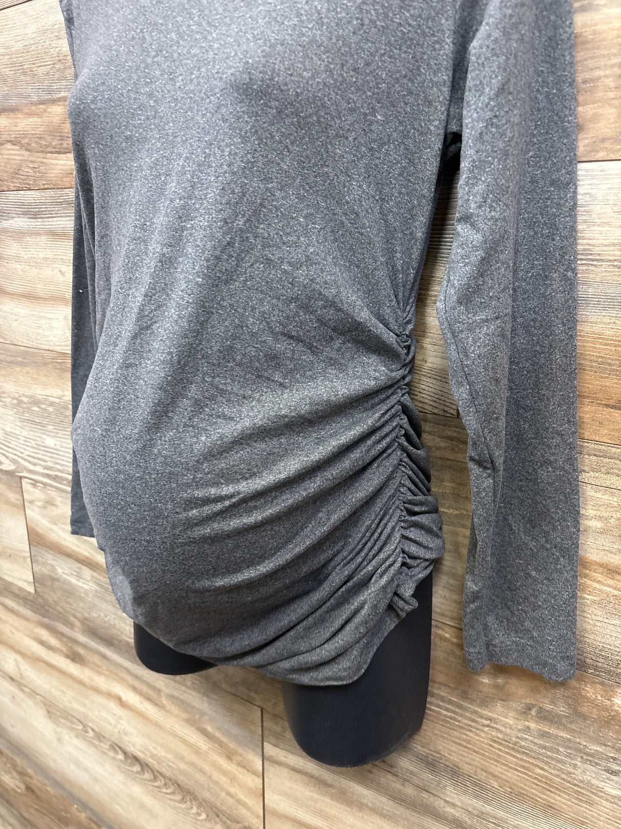 Ekouaer Ruched Shirt Grey sz Medium