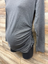 Ekouaer Ruched Shirt Grey sz Medium