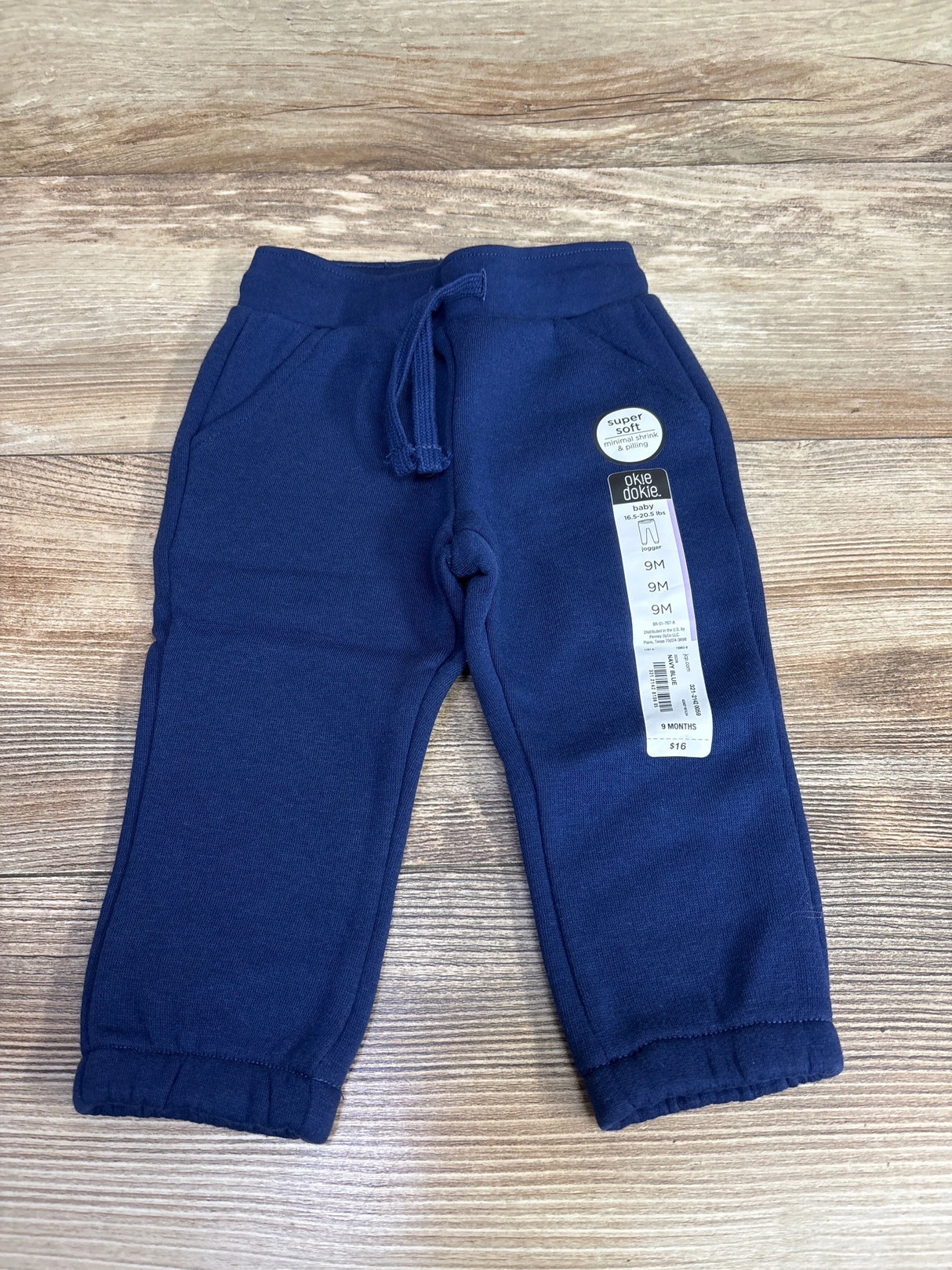 NEW Okie Dokie Navy Blue Joggers sz 9m