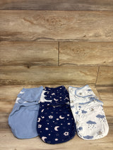 Yoofoss 3pk Swaddle Wraps Blue sz 0-3m