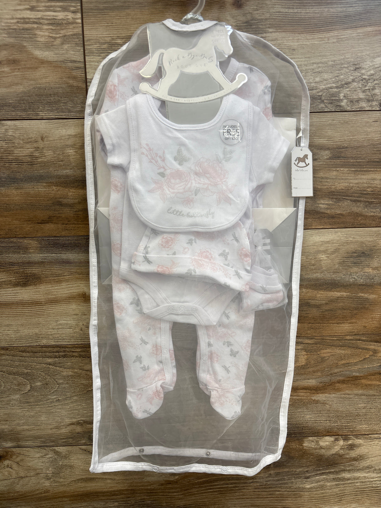 NEW Rock a Bye Baby Boutique 5pc Gift Set White sz 3/6m