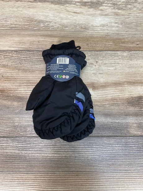 NEW ThermaWear Kid's Ski Striped Black Mittens