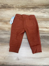 NEW Cat & Jack Ottoman Knit Joggers Fiery Brown sz 12m