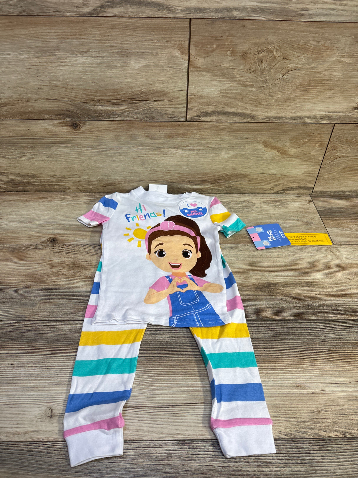 NEW Ms Rachel 2pc Pajama Set White sz 4T