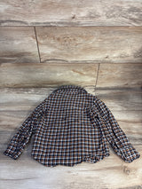 Old Navy Plaid Button Up Flannel Black sz 5T