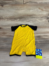 NEW Short Sleeve Raglan Romper in Lemon with Midnight sz Newborn
