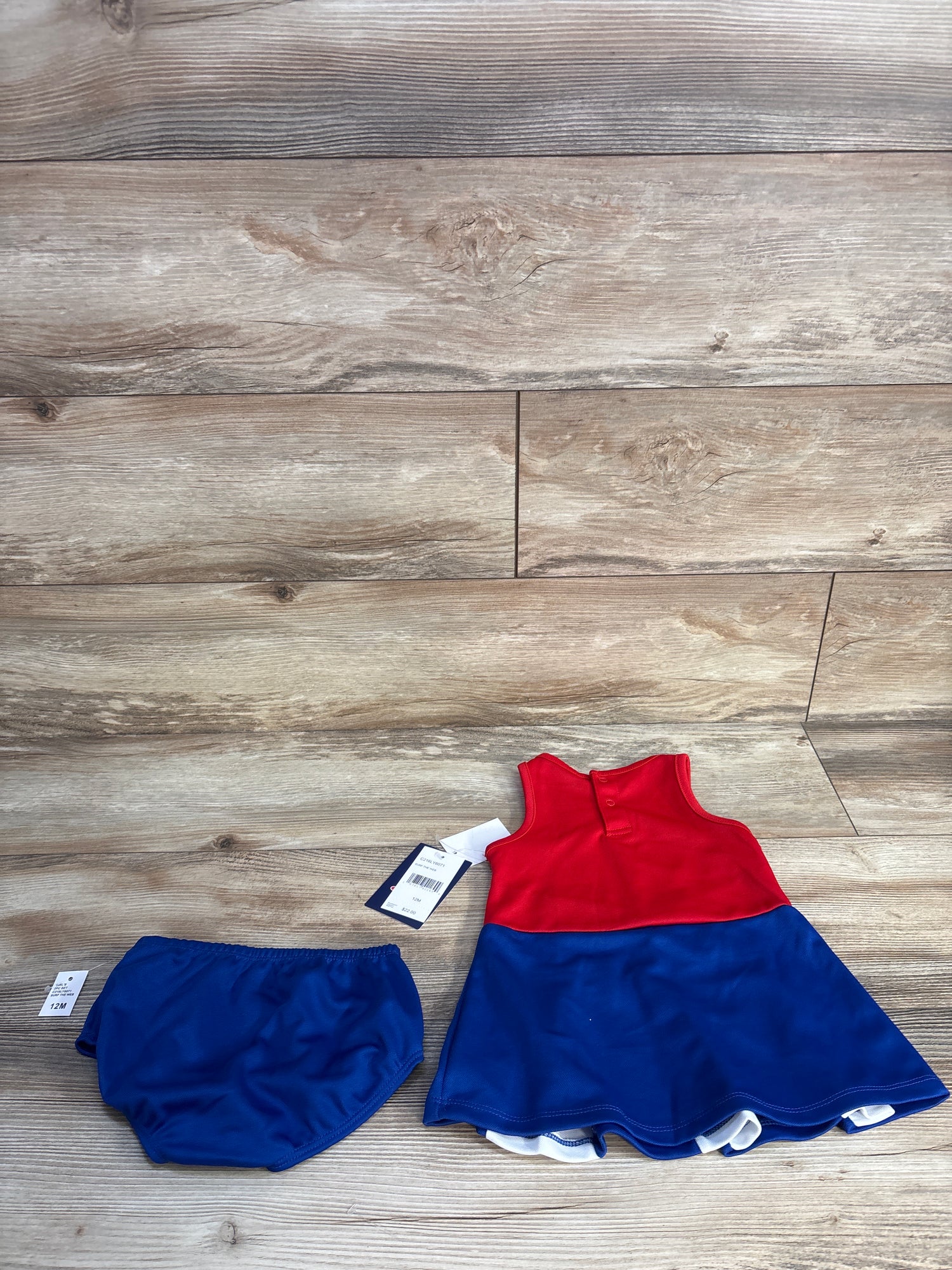 NEW Champion 2pc Cheerleader Dress & Bloomers Set Red sz 12m