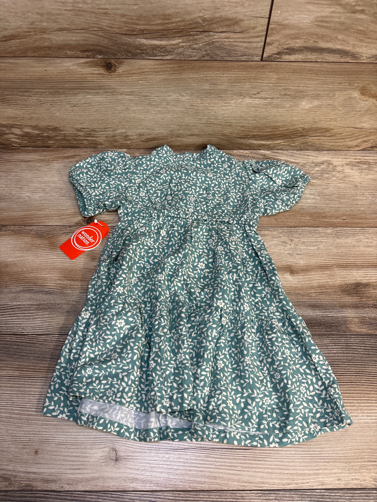 Wonder Nation Floral Dress Green sz 2T