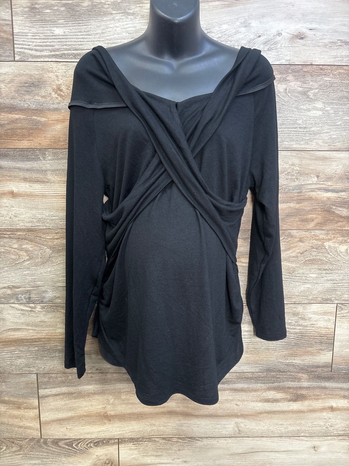 NEW Isabel Maternity Cross Front Top Black sz XXL