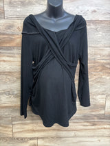 NEW Isabel Maternity Cross Front Top Black sz XXL
