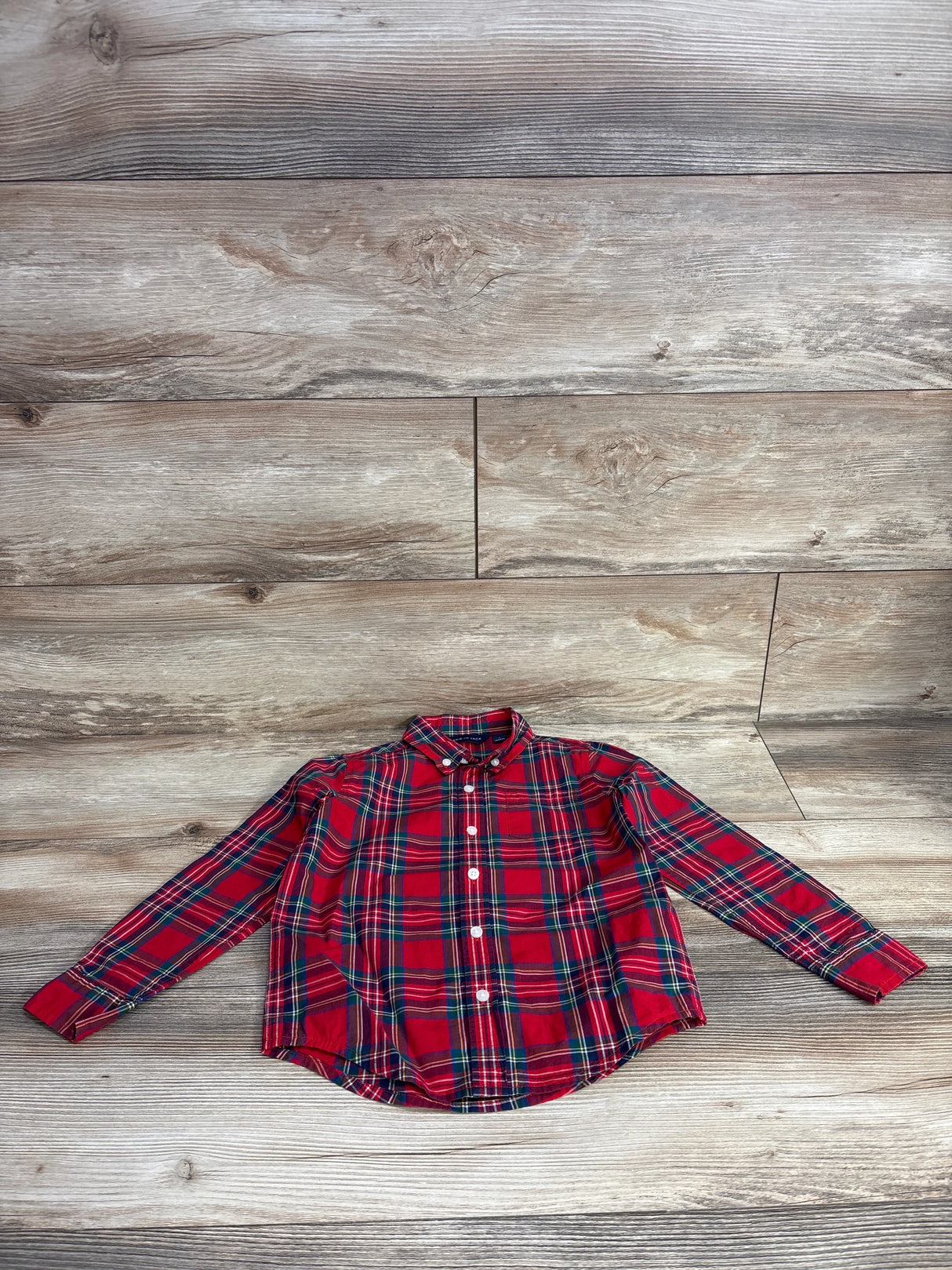 Janie & Jack Tartan Flannel Holiday Shirt sz 4