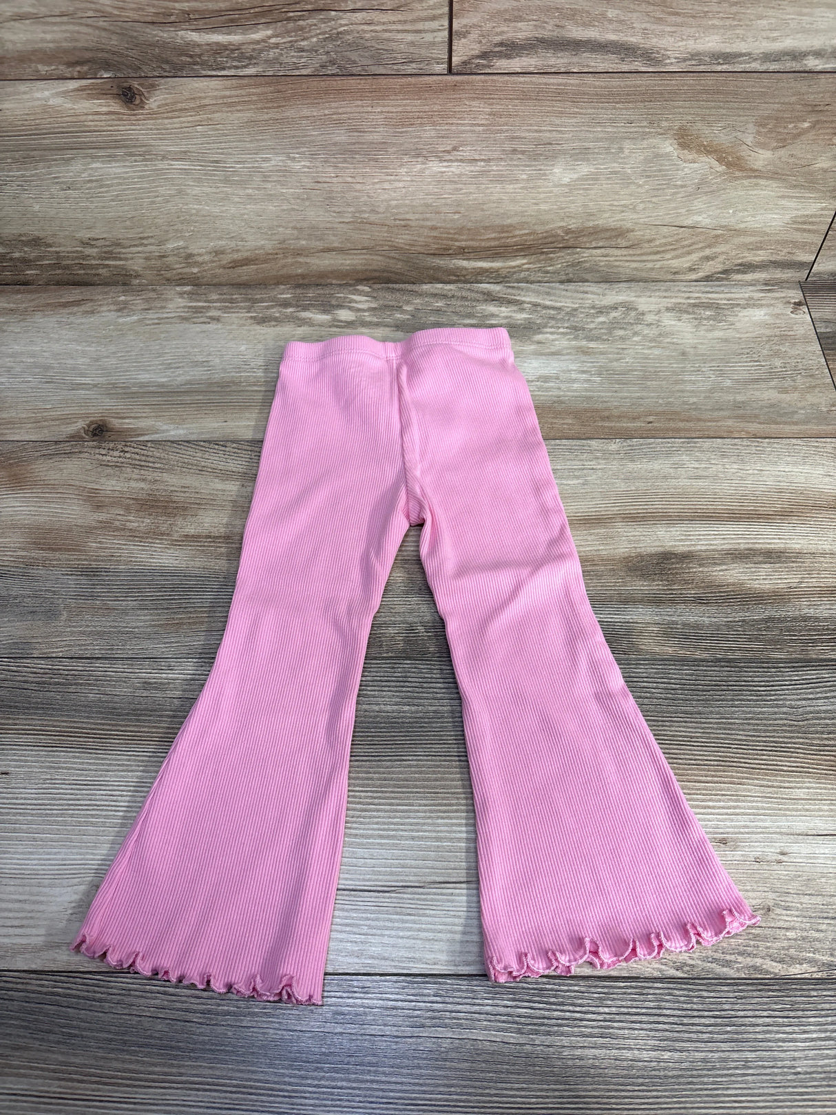 Okie Dokie Ribbed Lettuce Trim Pants Pink sz 2T
