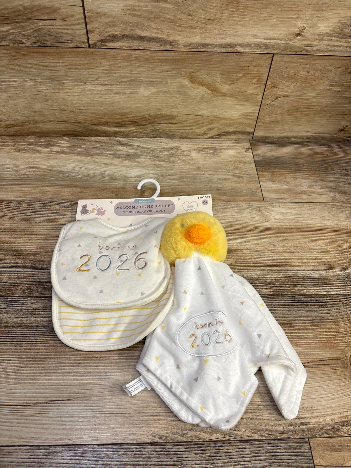 NEW DreamGro 3pc Welcome Home 2026 Bibs + Blankie Buddie