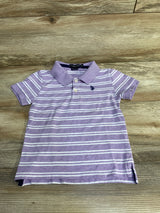 U.S. Polo Assn Striped Polo Shirt Purple sz 3T