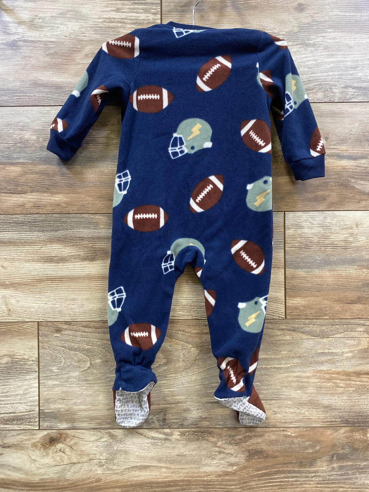Carter's Football Blanket Sleeper Navy sz 12m