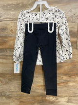 NEW Carter's 2pc Floral Shirt & Leggings Set White sz 3T