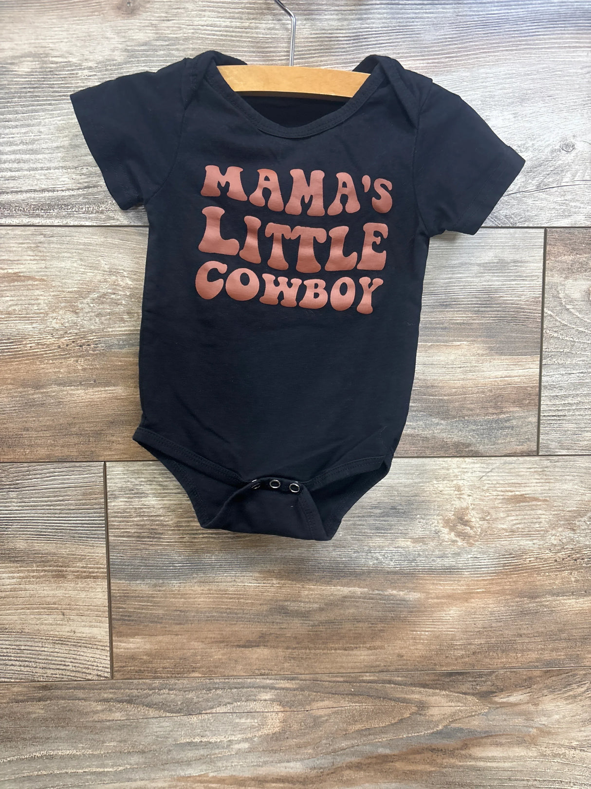 SAYOO 'Mama's Little Cowboy' Bodysuit Black sz 3-6m