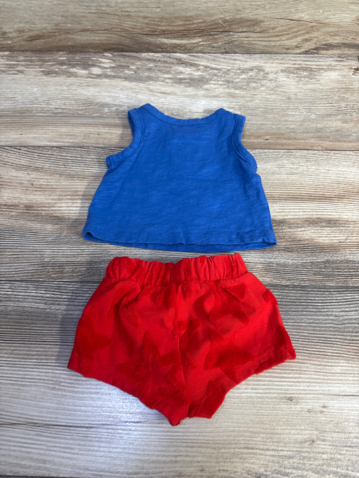 Cat& Jack 2pc Tank Top & Terry Shorts Blue sz Newborn