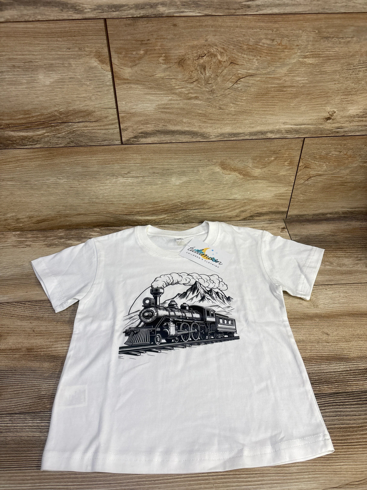 NEW Tulamoon Train Shirt White sz 3/4T