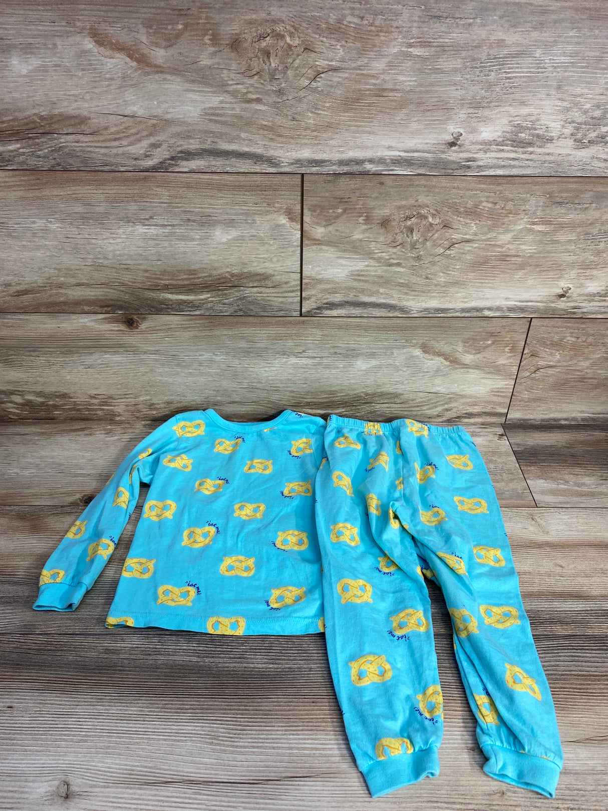 2pc Pretzel Pajama Set Teal sz 4-5T