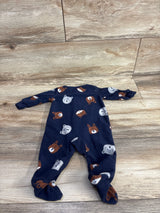 Carter's Bear Print Blanket Sleeper Navy sz 3m
