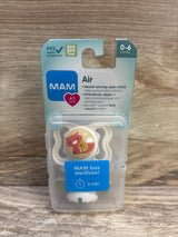 NEW MAM Air 2pk Pacifiers, Cream/Green 0-6m