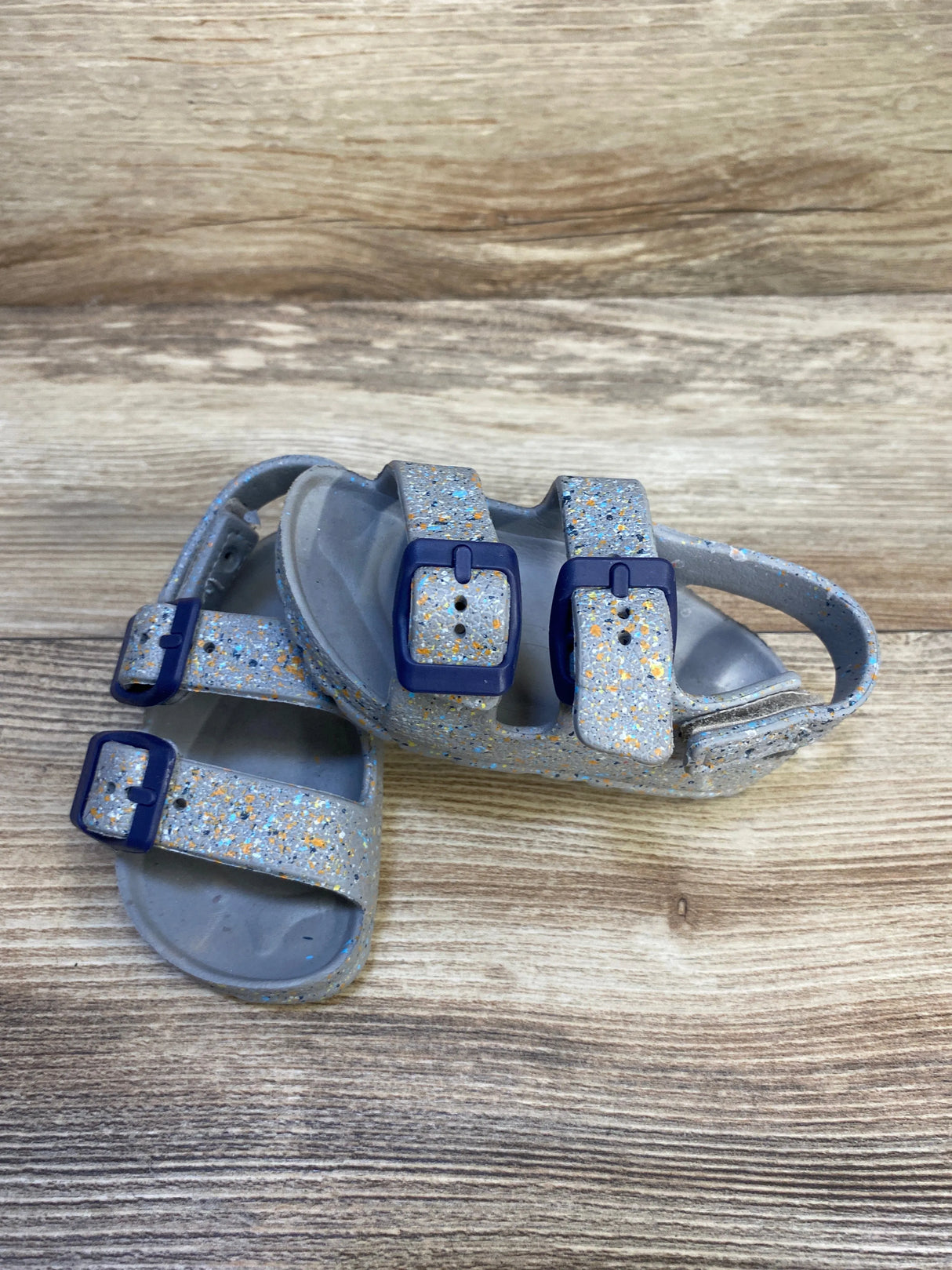 First Steps Double Buckle Sandals Grey sz 4c