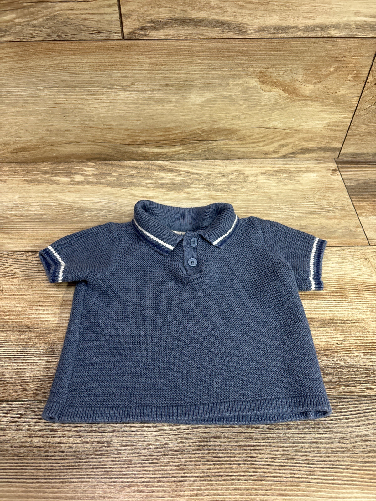 Oshkosh Knit Polo Shirt Blue sz 6m