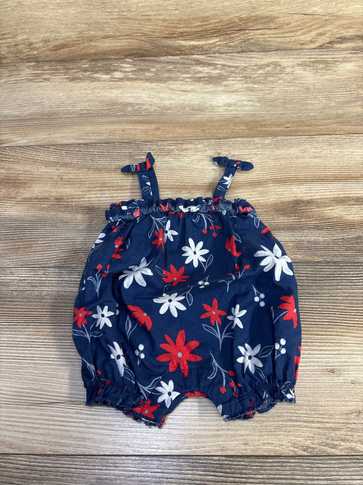 Just One You 4th of July Shortie Romper Navy sz Newborn