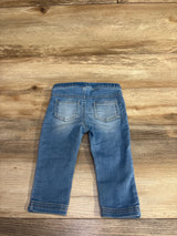 Cat & Jack Frayed Jeggings Light Blue sz 6-9m