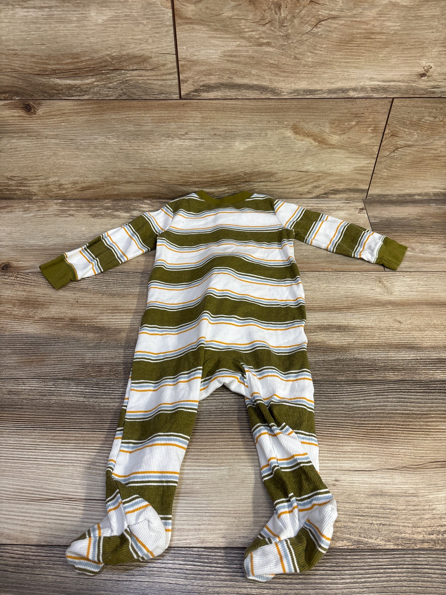 Carter's Ribbed Striped Sleeper White sz 9m