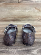 Mini Melissa Sweet Love Jelly Flats Silver Glitter sz 7c