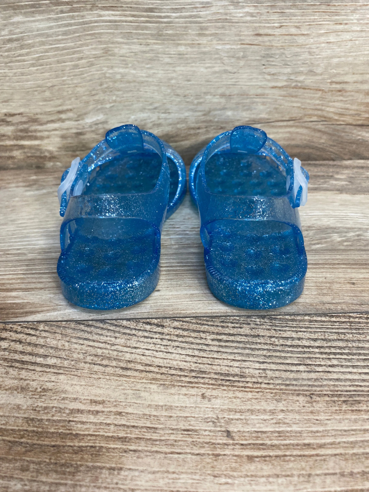 Jelly Fishermen Sandals Blue Glitter sz 11c