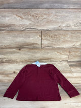 Cat & Jack Uniform Long Sleeve Polo Shirt Burgundy sz 4T