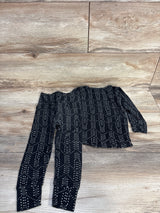 Lou Lou 2pc Henley Top & Pants Black sz 12-24m